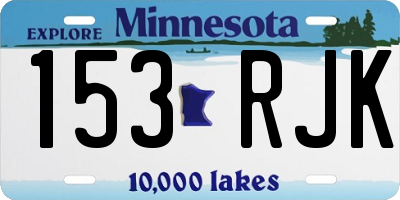 MN license plate 153RJK