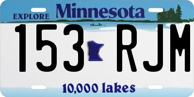 MN license plate 153RJM