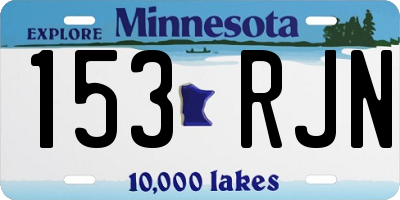 MN license plate 153RJN
