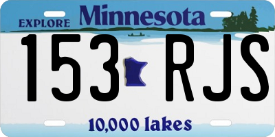 MN license plate 153RJS
