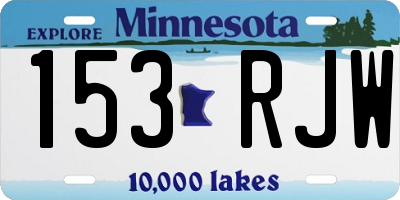 MN license plate 153RJW