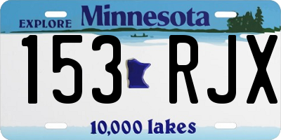 MN license plate 153RJX