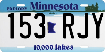 MN license plate 153RJY