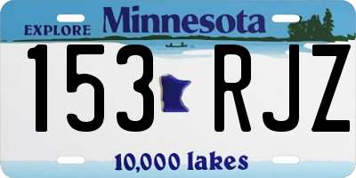 MN license plate 153RJZ