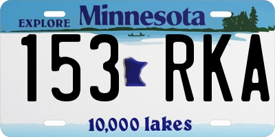 MN license plate 153RKA