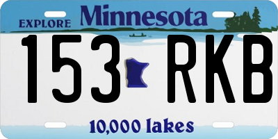 MN license plate 153RKB