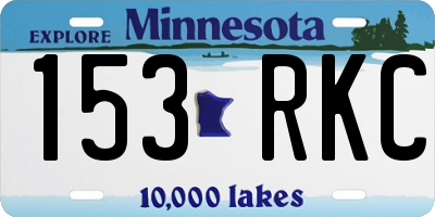 MN license plate 153RKC
