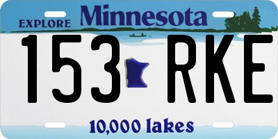 MN license plate 153RKE