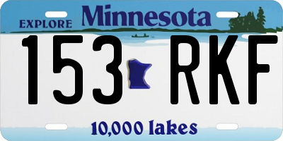 MN license plate 153RKF