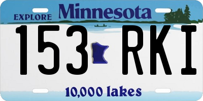 MN license plate 153RKI
