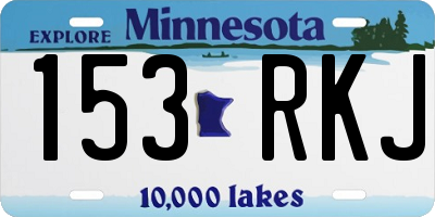 MN license plate 153RKJ