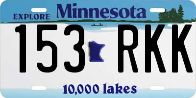 MN license plate 153RKK