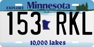 MN license plate 153RKL