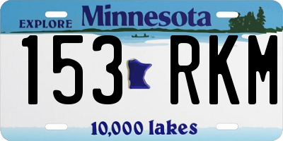 MN license plate 153RKM
