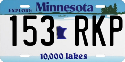 MN license plate 153RKP