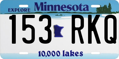 MN license plate 153RKQ