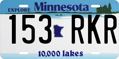 MN license plate 153RKR