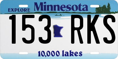 MN license plate 153RKS