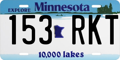 MN license plate 153RKT
