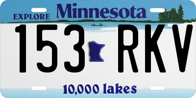 MN license plate 153RKV