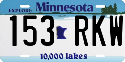 MN license plate 153RKW