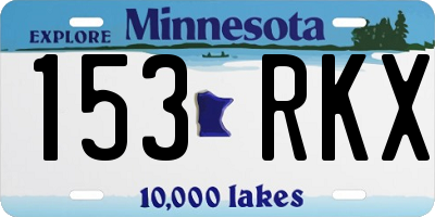 MN license plate 153RKX