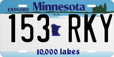 MN license plate 153RKY