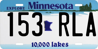 MN license plate 153RLA