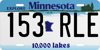 MN license plate 153RLE