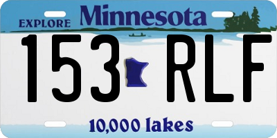 MN license plate 153RLF