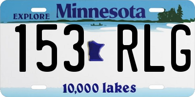 MN license plate 153RLG