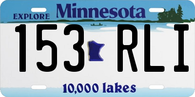 MN license plate 153RLI