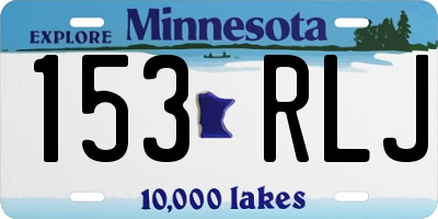 MN license plate 153RLJ