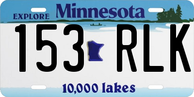 MN license plate 153RLK