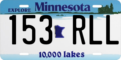 MN license plate 153RLL