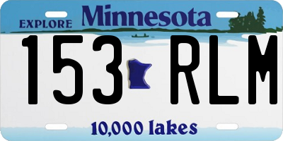 MN license plate 153RLM