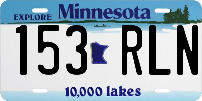MN license plate 153RLN