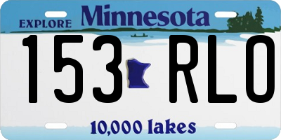 MN license plate 153RLO