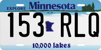 MN license plate 153RLQ