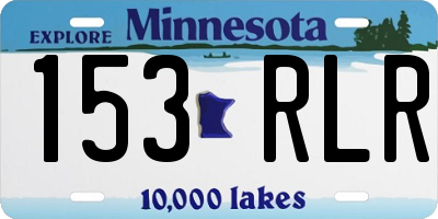 MN license plate 153RLR