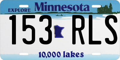 MN license plate 153RLS