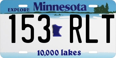 MN license plate 153RLT
