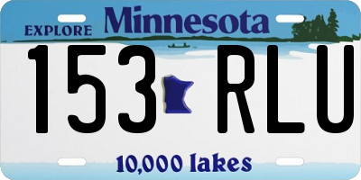 MN license plate 153RLU