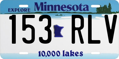 MN license plate 153RLV