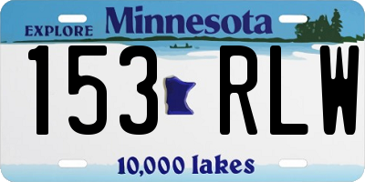 MN license plate 153RLW