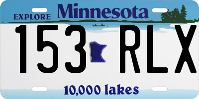 MN license plate 153RLX