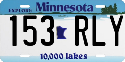 MN license plate 153RLY