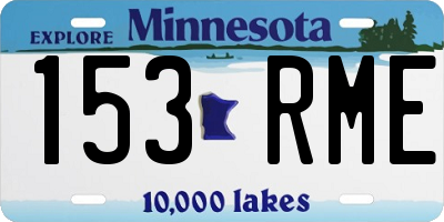MN license plate 153RME