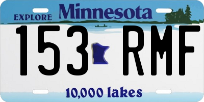 MN license plate 153RMF