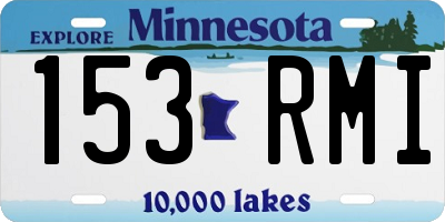 MN license plate 153RMI
